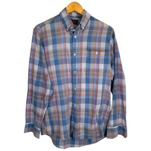 Ivy Classics plaid button down shirt 90s USA made M